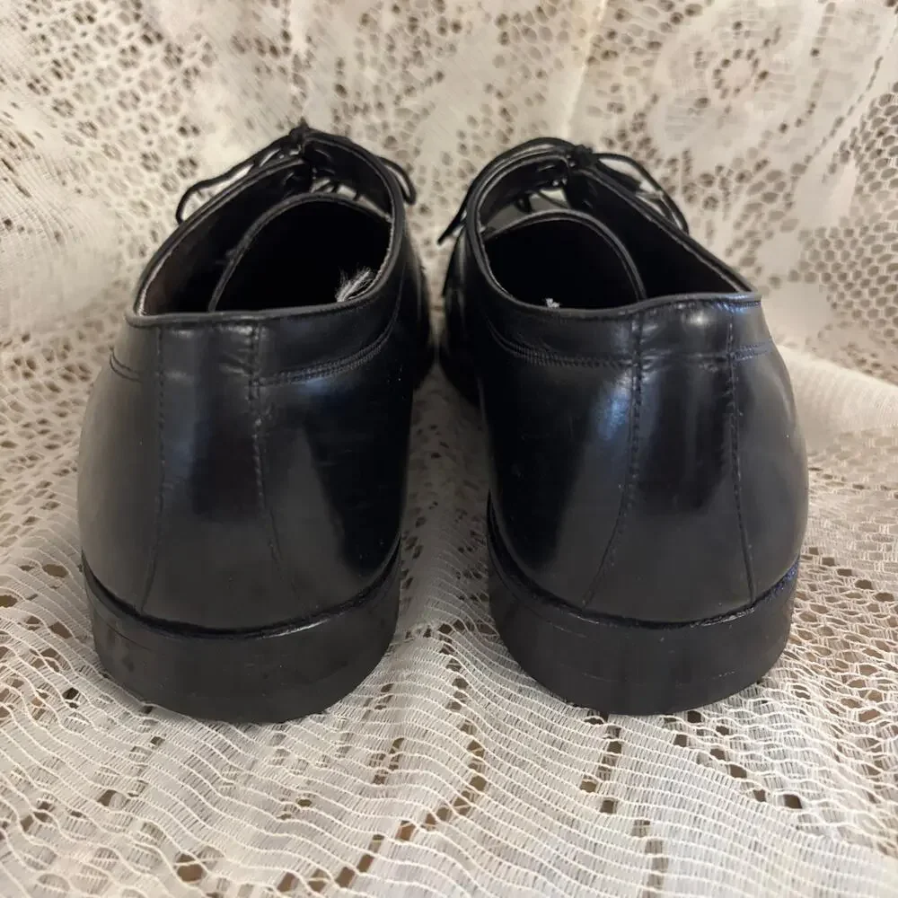 Hanover Men's US 10.5 Black Leather Derby Dress Shoes